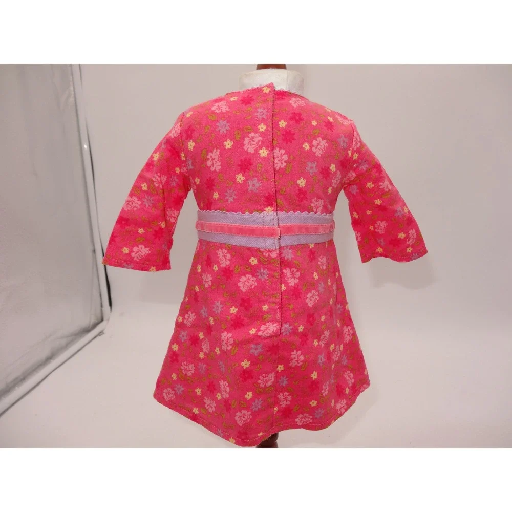 American Girl Doll Chrissa Maxwell Meet Dress Pink Floral Long Sleeve Outfit